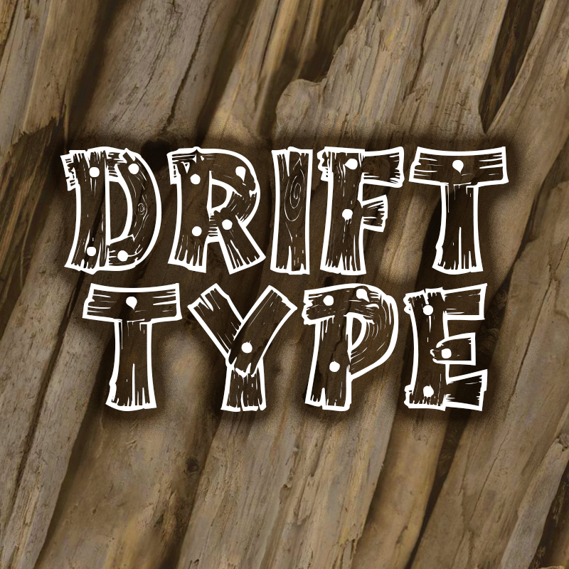 Drifttype: A Distressed Wood Display Font for Web Design