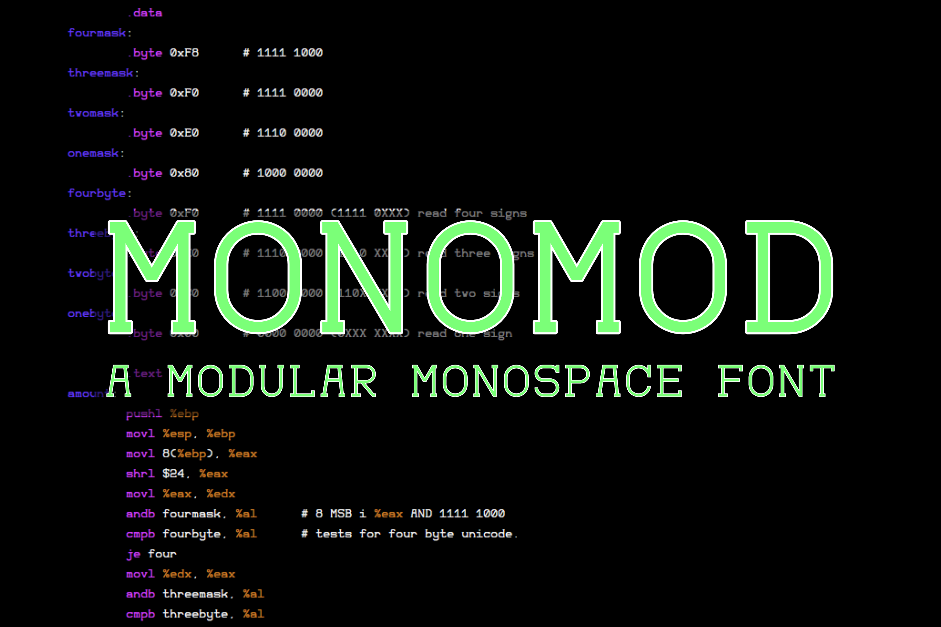 Monomod: A Modular Sans Serif Font for Modern Editorial Design
